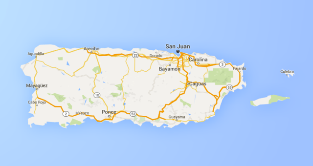 map of Puerto Rico